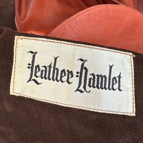 Vintage~60s 70s Suede/Leather 2 Tone BUTTON DETAIL~Penny Lane Coat - Picture 14 of 14